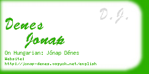 denes jonap business card